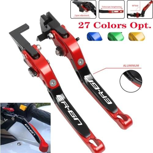Motorcycle Accessories Aluminum Extendable Adjustable Folding Brake Clutch Levers For Kawasaki ER6N ER-6N ER 6N 2017-2021