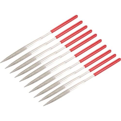 Uxcell 10Pcs 4mm x 160mm Half Round Diamond Needle File 150 Grit