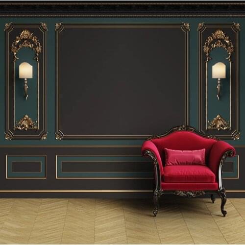 Custom Mural Wallpaper 3D European Style Golden Relief TV Background Wall Decor Painting Luxury Living Room Bedroom Wall Paper
