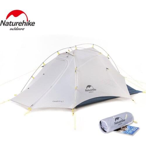 Naturehike 2 Person Camping 15D Double-layer Waterproof Dome Tent Ultralight Rainproof Sunscreen 4 Season Outdoor Portable Tent