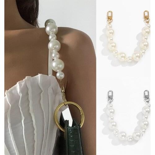 New Fashion Elegant Pearl Strap For Handbag Accessories DIY Purse Belt Handles Cute beaded Chain Strap For Bag Accessories