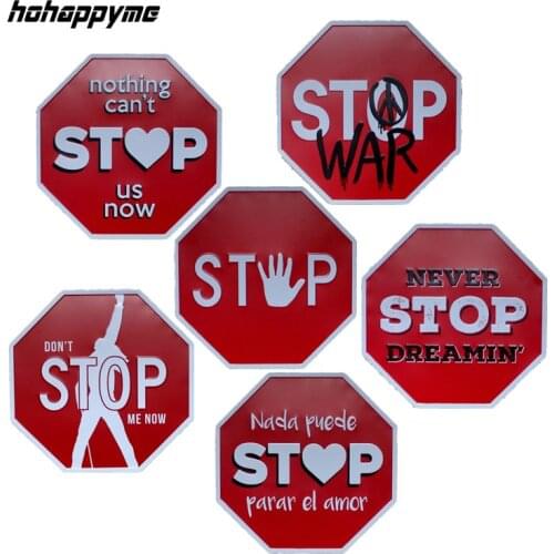 Don't STOP Octagon Vintage Metal Signs Plaques Poster Metal Plates For Wall Bar Living Room Decoration Home Decor 30x30 cm
