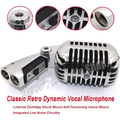 Pro 55SH Classic Retro Style Dynamic Vocal Microphone Karaoke 55 SH Wired Mic With Switch for DJ Interview Speech Sing Recording