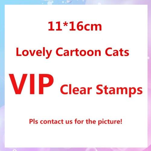 Lovely Cartoon Cats Clear Stamp Transparent Silicone Seal for DIY Scrapbooking Card Making Photo Album Decoration Craft Stamp