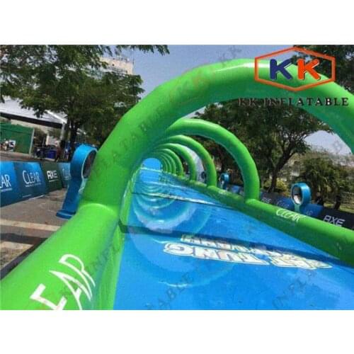 Advertising Long Inflatable Street Water Slide for Town