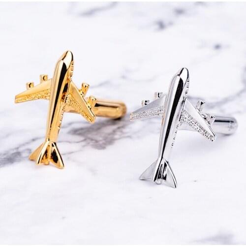 New Boutique Airplane Cufflinks Metal Aircraft Cuff Link Mens Jewelry For Business Shirt Wedding Gift Wholesale&retail