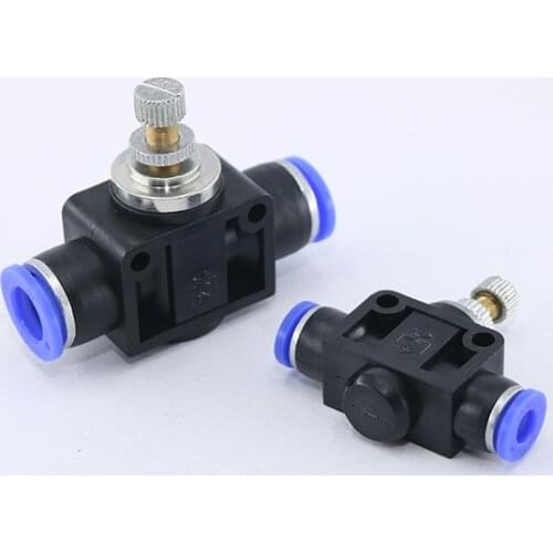 Blue connector Pneumatic component Air pipe Quick-connect connector Restriction valve LSA Pipeline throttle valve LSA-4 6 8 10