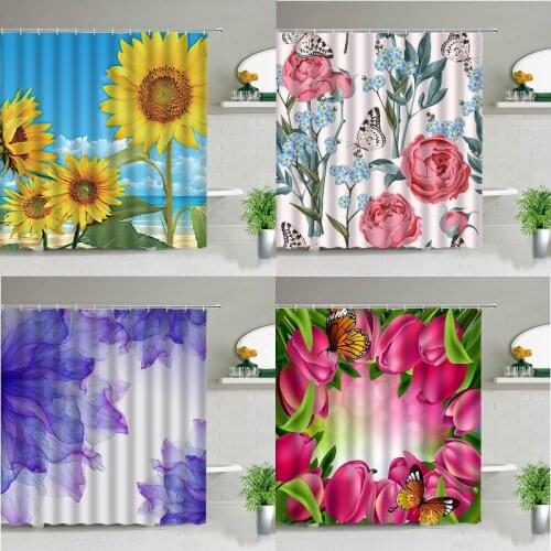 Shower curtains bathroom curtain white curtains anime shower curtain vintage shower curtain sunflower bathroom decor Curtain