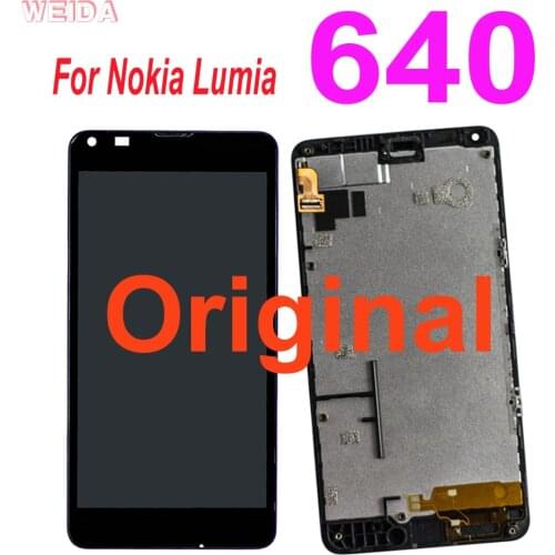 5" Original Display For Nokia Lumia 640 LCD Display Touch Screen Digitizer Assembly with frame for Nokia lumia 640 Screen Tools