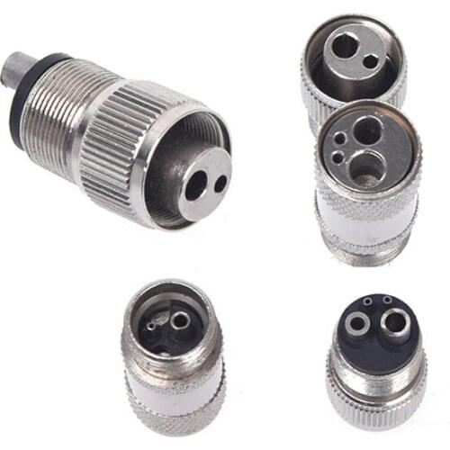 1pcs Dental High Speed Handpiece Tubing Adaptor Changer 2 Hole to 4 Hole Dentist Material Convertor Changer