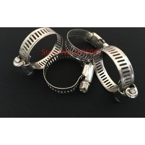 10pcs/lot 304 Stainless Steel samll size Hose Clamps Pipe Clips Air Water Tube Clips free shipping