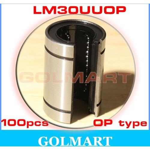 100pcs 30mm LM30UUOP open linear bearing LM30OP linear Bush linear motion bearing 30*45*64mm for 30mm rail shaft