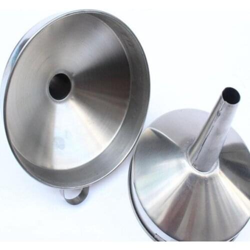 100pcs 4.3inch 11cm Diameter Stainless Steel Funnel Transferring Liquid Wide Mouth Canning Hopper Kitchen Accessories
