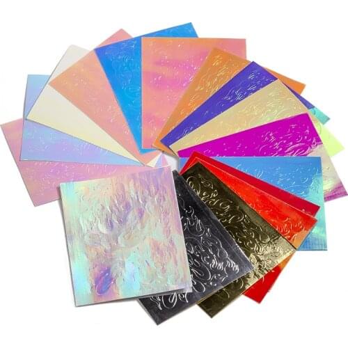 16x sheets holographic flames holo nail stickers, nail decals, hologram nails Holographic numbers # 0-9 nail sticker decals