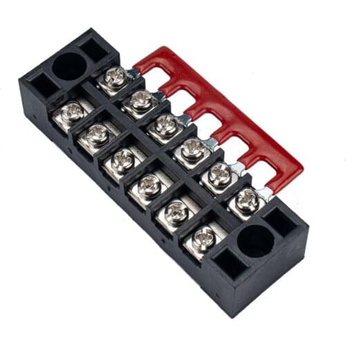 5-Pack 600V 15A 6 Position Screw Barrier Terminal Blocks With
