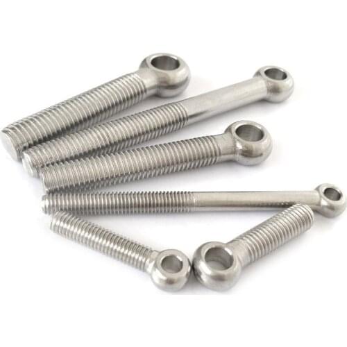 50 pcs 304 steel eye bolt M5x25 30 35 40 45 50 55 60 70 80 Screw O ring head Axle pin split pin shaft pin dowel bolt