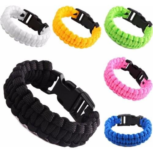 550 Paracord Parachute Cord Weave Plastic Buckle Emergency Survival Bracelet