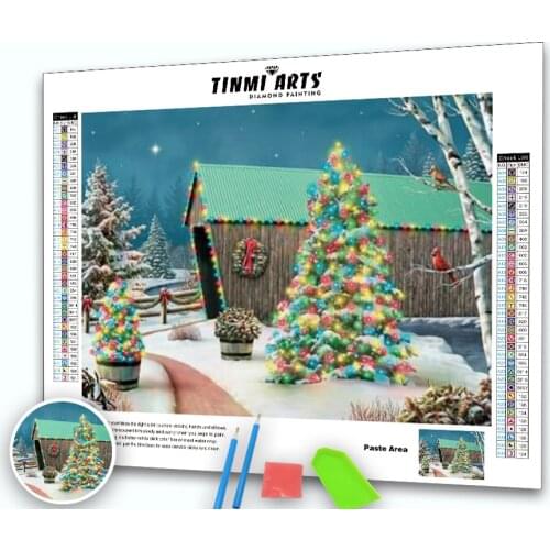 5D Diamond Painting Christmas Tree Full Round Diamond Embroidery Cartoon Home Decor Rhinestone Picture