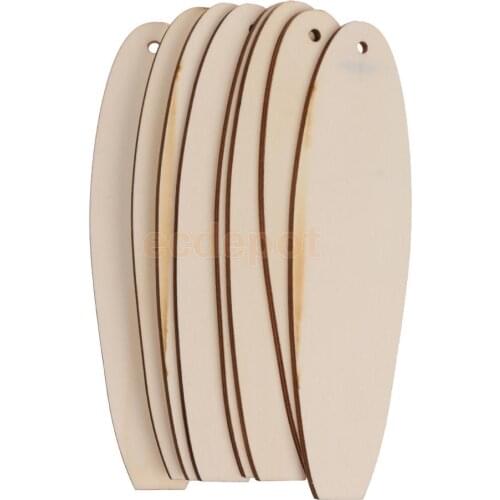 8pcs Unfinished Wooden Surfboard Shape Crafts Cut Outs Scrapbooks DIY