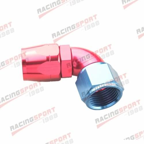 90 Degree 12AN AN12 -12AN Aluminum Full Flow Hose End Swivel Cutter Style