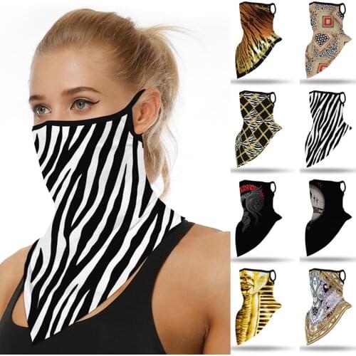 Print Seamless Ear Masks Scarf Mascarilla Outdoor Ski Windproof Seamless Face Cover Sports Scarf Neck Hiking Scarves Tube Mask