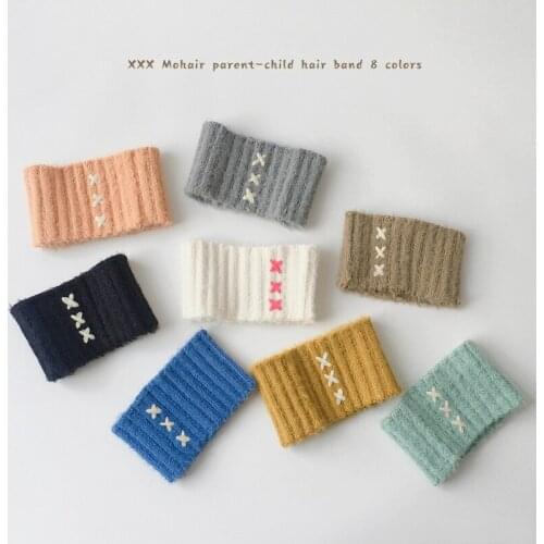 Baby Hairband for Girls Hair Bands Kids Woolen Knitted Headwrap Parent-kid Headbands Toddler Winter Turban Hair Accessories