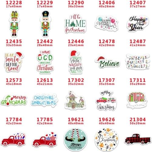 DIY decoration crafts accessories Christmas character planar resin 30pcs per pr1590