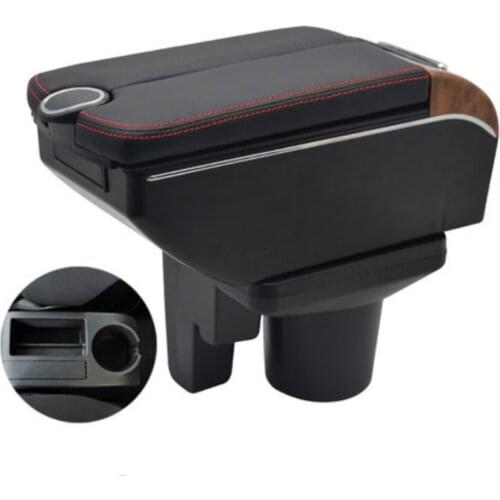 For Mk5 Golf Mk 5 6 2005-2011 Car Armrest Box Double doors open 7USB Centre Console Storage Box Arm Rest