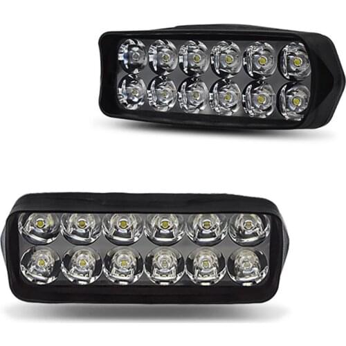 1/2Pcs 12LED Headlights 12-24V For Auto Motorcycle Truck Boat Tractor Trailer Offroad Working Light 18W LED Work Light Spotlight