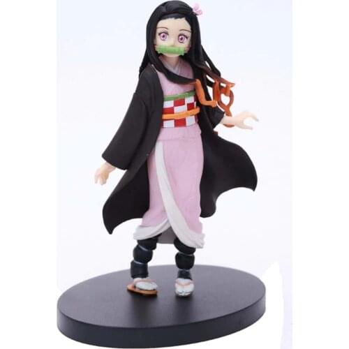 Anime Demon Slayer Figure Kamado Tanjirou Nezuko Action Figures PVC Model Toys Zenitsu Figurine Inosuke Kimetsu No Yaiba Figura