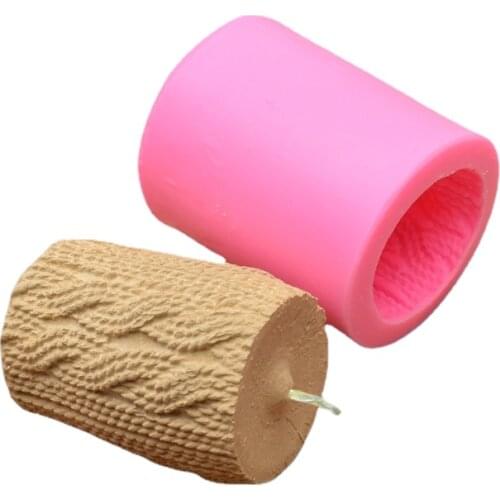 3D Rose Flower Silicone Candle Mold DIY Gypsum Plaster Cylinder Mold Silicone Shape Soap Candle Mold