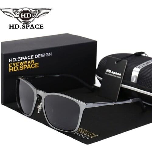 HD Top Grade Men Al-Mg Polarized Sunglasses Classic Driving Glasses Outdoor Oculos De Sol Hipster Ultra Light Cool Eyewear LD123