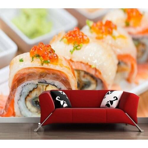 Customized food Papel de pared, sushi sandwich fresco for restaurant hotel kitchen background decoration wallpaper