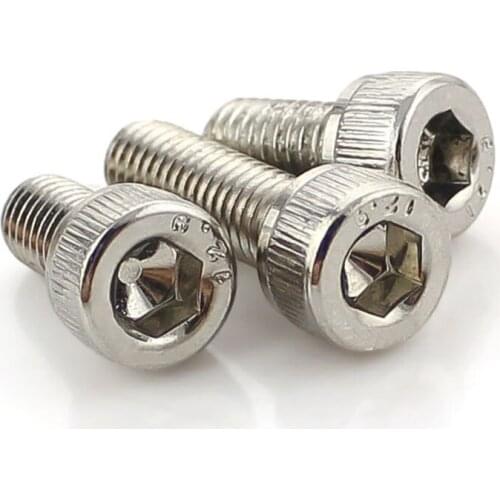 Grade 12.9 High Strength Cup Head Hexagon Socket Bolt Nickel Plated Cylindrical Head Hexagon Socket Screw M2-m5 50PCS