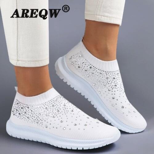 Summer Vulcanized Shoes Women White Sock Sneakers Women Flats shoes Ladies Platform Sneakers Wedage Trainers Tenis De Mujer