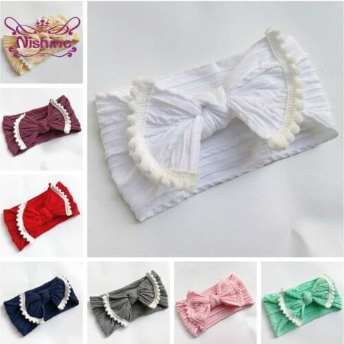 Nishine Fashion Handmade Striped Bowknot Hairband Cute Princess Headband DIY Children Headwear Hair Accessories Birthday Gifts