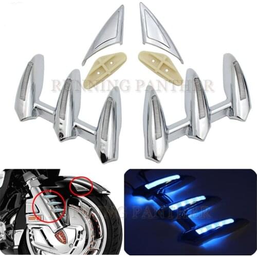 Motorbike Brake Rotor shock Covers LED Ring Of Fire Fits For Honda GOLDWING GL1800 2001-2011 2010 2009 2008 2007 2006 2005 2004