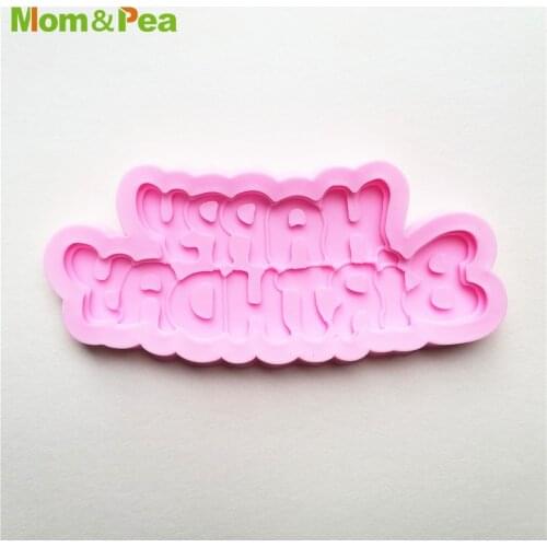 MPA2383 Happy Birthday Silicone Mold Gum Paste Chocolate Ornamental Fondant Mould Cake Decoration Tools