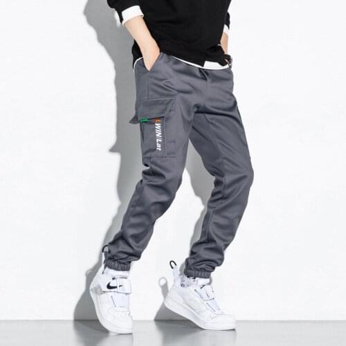 Hip Hop Male Track Pants Mens Multi Pockets Cargo Harem Pants Joggers Trousers Fashion Casual Harajuku Men Pants Streetwear