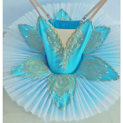 Adult Childrens Professional Ballet Tutu Sky Blue Ballet Costume Kids Beauty Dress Female Pancake Tutu Pettiskirt Girls