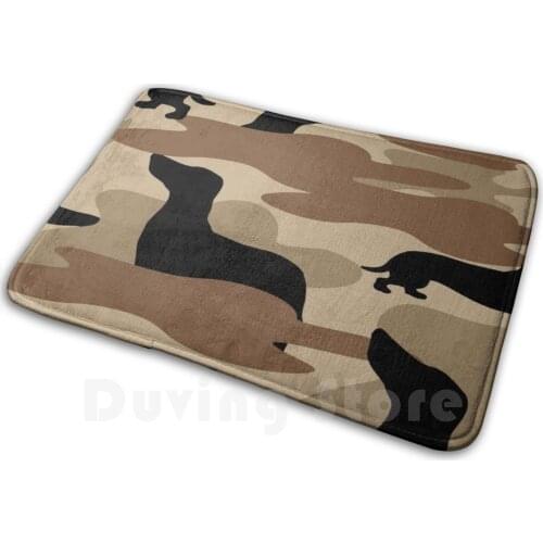 Desert Camo Weiner Dogg Soft Non-Slip Mat Rug 1614 Carpet Cushion Weiner Dachshund Sausage Hotdog Camo Desert Bosh Dog