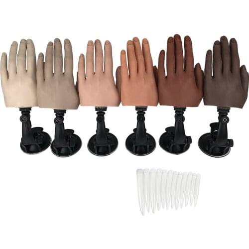 Real Practice Hand Model Material Can Be Inserted Into Nails Nail Art Tools Adjustable High-quality Silicone