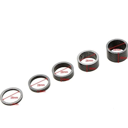 Bike Carbon Fiber Bicycle Bike Headset Washer,Front Fork Riser Pad Ring Stem Gasket 3 5 10 15 20mm Cycling Bicycle Parts for MTB