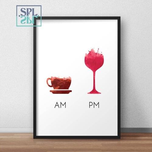 SPLSPL Funny Wine Quote Canvas Art Print Poster Wall Picture Bar Home Decoration for Living Room Without Frame