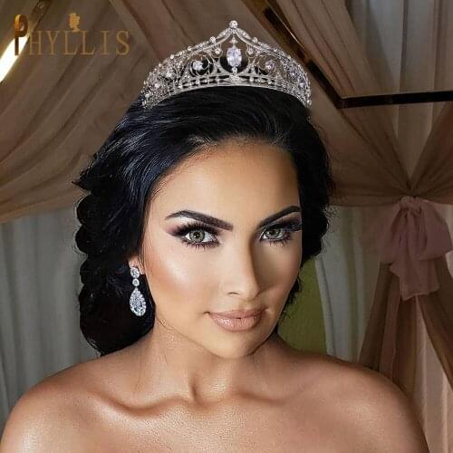 A309 Baroque Queen Crown Wedding Tiaras and Crown for Bride Women Birthdays Party Wedding Pageant Engagement Costume Headpieces