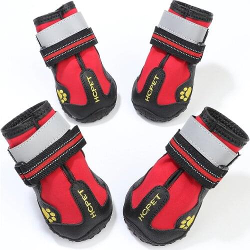 Big Dog Warm Shoes Outdoor Snow Large Dog Boot Walking Anti-slip Puppy Fur Cute Snow Dog Shoes