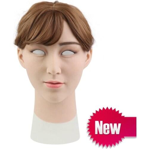 Transgender Silicone Masks Realistic Skin Crossdresser Shemale Latex Sexy Cosplay for Male Halloween Party Supplies Drag Queen