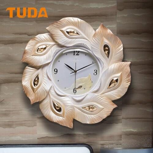 TUDA Free Shipping Chinese Style Wall Clock Living Room Modern Minimalist and Magnificent Home Wall Clock