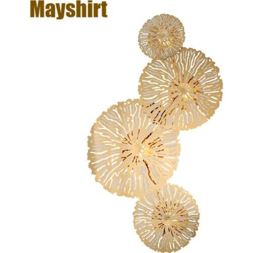 Vintage Gold Leaf Wall Lamp Modern Wall Sconce Light Fixtures Living Room Bedroom Bedside Lamp Mirror Lights Industrial Decor