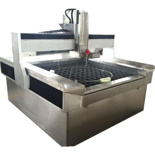 Precision cutting glass with waterjet cutting machine